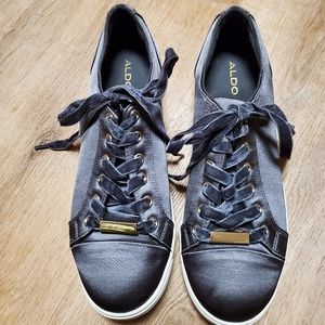 Aldo shiny charcoal women's shoes - size 8.5